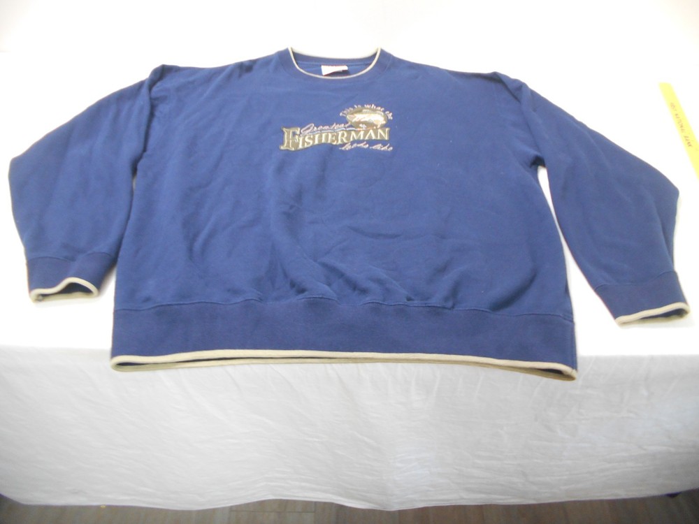 This Is What The Greatest Fisherman Looks Like Sweatshirt McC Sport Pullover Vtg