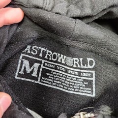 Travis Scott Astroworld Hoodie Adult Medium Full Zip Black Tour Concert Rap
