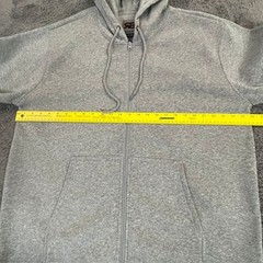 ROYAL BLUE ACTIVE Hoodie Mens 3XL Full Zip Drawstring Pocket Brushed Fleece Gray