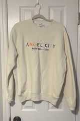 Angel City Football Club Beige Crewneck Pullover Sweatshirt Logo Graphic S