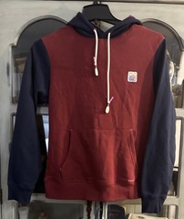New Laguna Hoodie Sweatshirt Men’s Size Small Navy Deep Red Colorblock Pullover