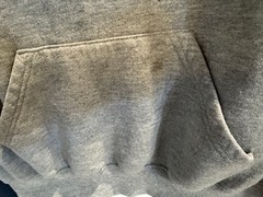 NAVY Hooded Sweatshirt Gray 1X-2X See Description No Hood Cord Free Shipping