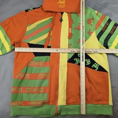 Miskeen Hoodie Mens XL Multicolor Full Zip Graphic Fleece Sweatshirt Colorful