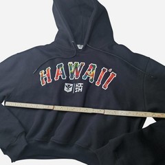 Hawaii’s Finest Hawaii Hoodie Teens 2XL Black Embroidered Patched NWOT Unisex