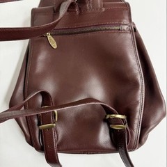 Coach Vintage All-Leather Backpack 1990s DK Brown Leather Used