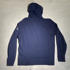 B. Draddy Proctor 1/4 Zip Hoodie Mens L Navy Pima Stretch Pockets Performance