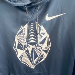 Nike Football Men’s Hoodie Size Medium Fleece Lined Big Logo Pullover Active
