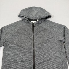 Reigning Champ Hoodie Mens Large Gray Adidas Zip Up Sweater Jacket Stretch Gym