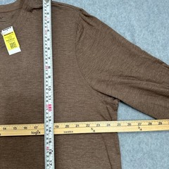 NWT Cuddl Duds Men’s XXL Brown Long Sleeve Crew Neck Pullover Tee