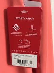 Redvanly Larkin Hoodie Mens XL Coral Stretch Long Sleeve Performance NWT
