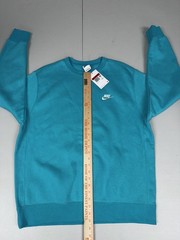Nike Men’s Club Fleece Crew Sweatshirt Turquoise Blue BV2662-345 NWT Pick Size