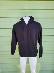 ZARA MAN BLACK BASIC LONG SLEEVE HOODY FRONT POCKET SWEATSHIRT XL 5221A Defects
