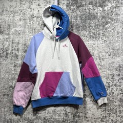 Champion Hoodie Adult M Colorblock Patchwork Cut & Sew Outdoor Colorful Preppy
