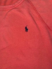 Polo Ralph Lauren Men’s Coral Red Spa Terry Raglan Pullover Sweatshirt Sizes