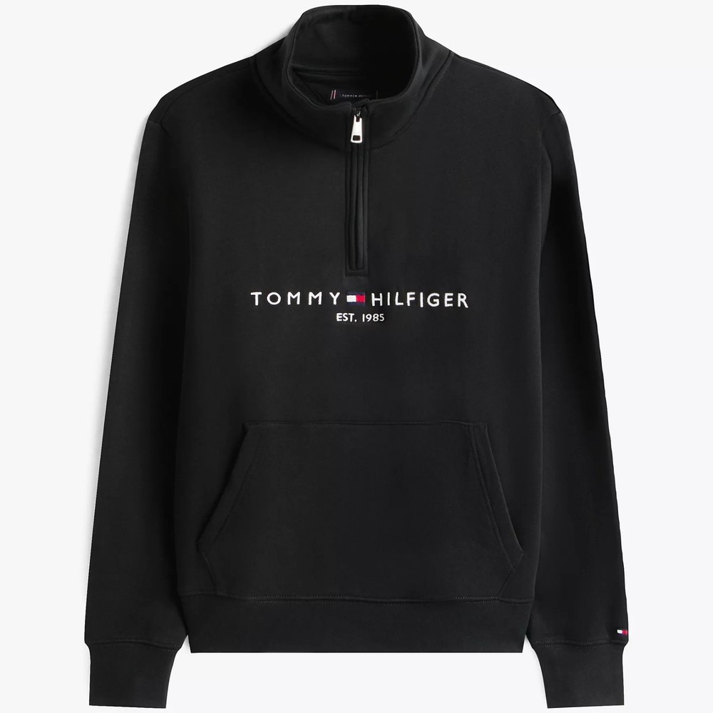 Tommy Hilfiger Men’s Regular Fit Embroidered Tommy Logo Quarter-Zip Sweatshirt