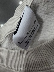 Nike Beige Crewneck Fleece Pullover Sweatshirt Embroidered Logo mens Size S