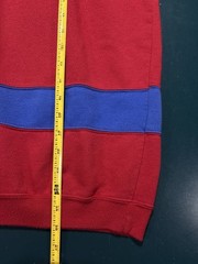 Vintage 80s Short Sleeve Crewneck Sweatshirt Men’s Large Red Blue Color Block