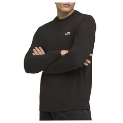 PUMA Wardrobe Essentials Suede Crew Neck Sweatshirt Mens Black 68740501