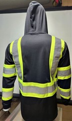 Class 3 Long Sleeve Safety Shirt With Hoodie, Polyester Birdeye mesh