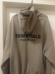 Men’s Essential Hoodie Pullover Tan Size XL