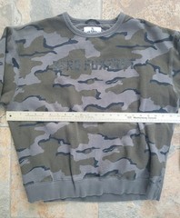 ZERO FOXTROT Sweatshirt Long Sleeve Men XL Green Camo Cotton Blend Made In China