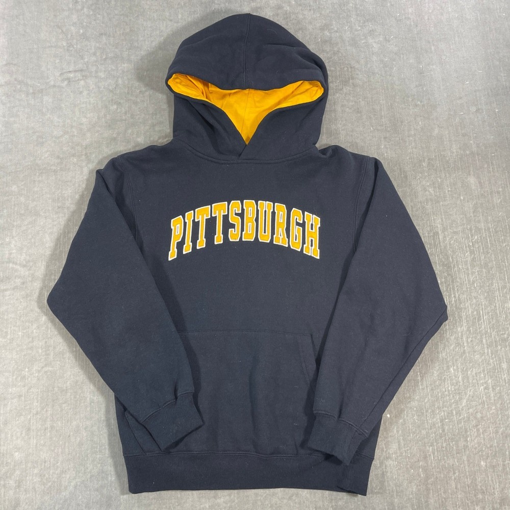 Pittsburgh Youth Small Black Gold Colosseum Hoodie Sweatshirt