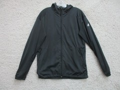 Adidas Sweater Small Adult Black Full Zip Pockets Hoodie Stretch Modern Mens S