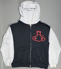 Vivienne Westwood Rugged Zip Hoody Hooded Zip Through Jumper Top Size Medium