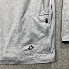 Reebok Men’s Active Fleece Jersey Hoodie Gray Size L