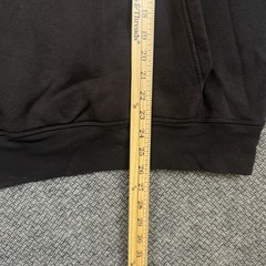 Tommy Hilfiger Hoodie Mens Medium Black Fleece Lined Kangaroo Pockets Drawstring