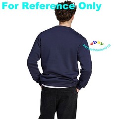 ADIDAS ESSENTIALS FLEECE 3 STRIPES SWEATSHIRT GK9111 LEGEND INK WHITE MENS SZ L