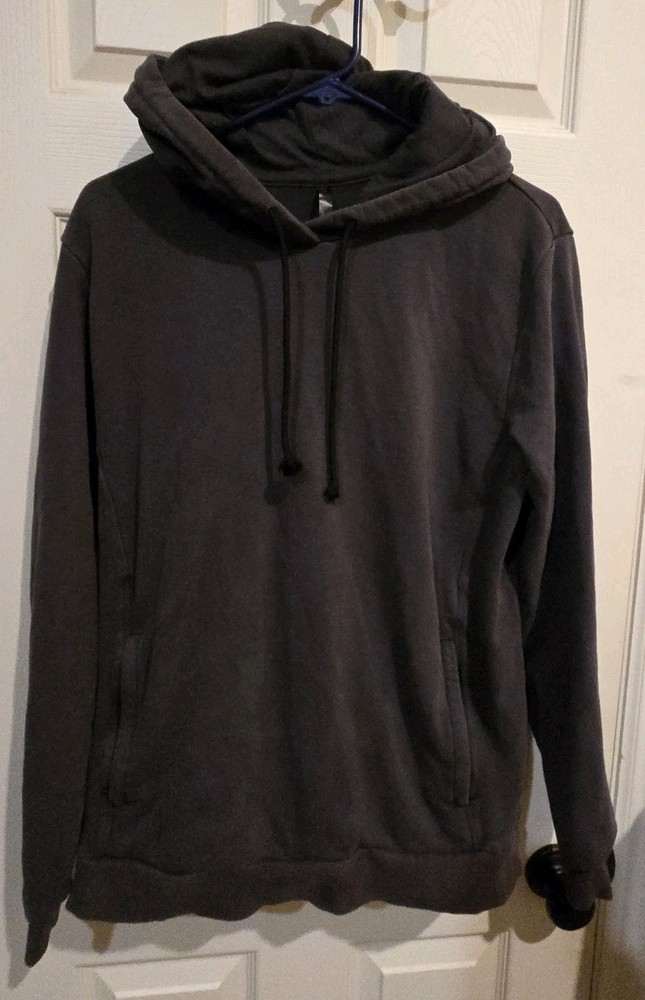 ​Fabletics Men’s The Courtside Hoodie Size Medium Charcoal Gray French Terry Zip