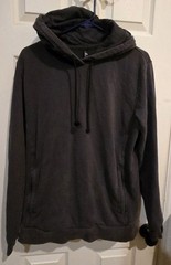 ​Fabletics Men’s The Courtside Hoodie Size Medium Charcoal Gray French Terry Zip