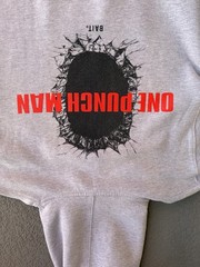 Bait One Punch Man Hoodie Heather Grey Size Men’s Medium