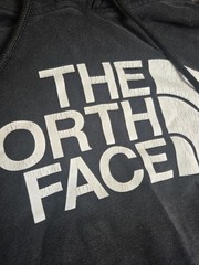 North Face Hoodie Mens Small Black Pullover Sweatshirt Outdoor Logo Spell Out