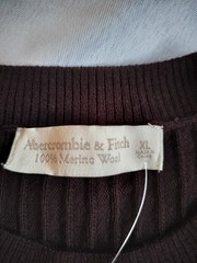 Title: NWT Abercrombie Men’s XL Plum Merino Wool Long Sleeve Pullover…