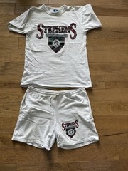 Vintage 90s Champion Stephens College Shorts And Shirt Set USA Made Ivy Prep L