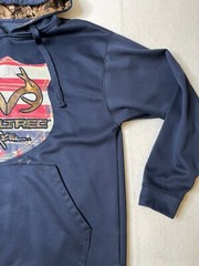 RealTree hooded sweatshirt Mens Medium navy blue camo america red white blue