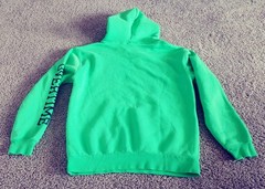 Overtime Lime Green Pullover Hoodie Kangaroo Pocket Small Streetwear Performance
