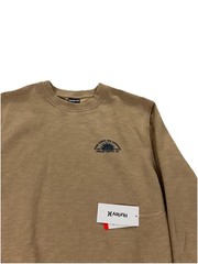 NEW Hurley Good Times Sunshine Slub Crew Neck Pullover Sweatshirt Brown Mens