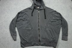 Fo Movement Hoodie Mens XL Gray Full Zip Sweatshirt Kangaroo Pocket Casual