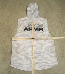 Under Armour Hoodie Men XL White Camo Performance Sleeveless Gym Training Run