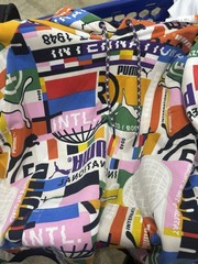PUMA Forever Better Graphic Hoodie Mens XXL Colorblock All Over Print Streetwear