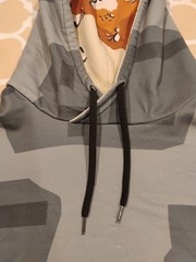 Moes Guns 3XL. T Block Pullover With Choc Chip Lines Hood. No Size Tag
