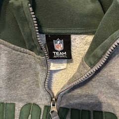Men’s Green Bay Packers Nfl Zip Up Sz XL Jacket Cotton Gray Good Condition