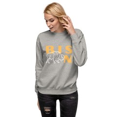 Bison Mascot Unisex Premium Sweatshirt S,M,L,XL,2X,3X