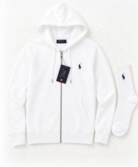 Polo Ralph Lauren Full Zip Hoodie & Socks Set White Size XL
