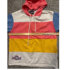 LATTE SPORT Sweatshirt Men Medium* Color Block Hoodie Hood Authentic Design USA*
