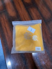 Eric Emanuel Men’s Yellow Crewneck Pullover Fleece Logo Sweatshirt Pockets S
