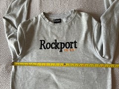 Rockport Sweatshirt Grey Men’s Small 38” Cotton Jersey Embroidered Logo Crewneck